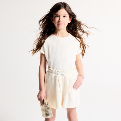 شورت من الجيرسيه الصوف المنقوش للفتيات